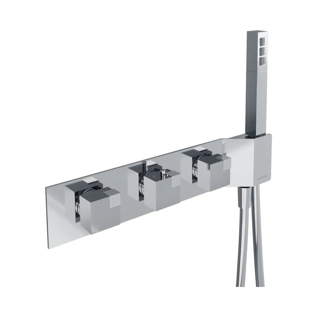 AQUADESIGN OCUBE SHOWER VALVE WITH HAND SHOWER AND 16" RAIN HEAD