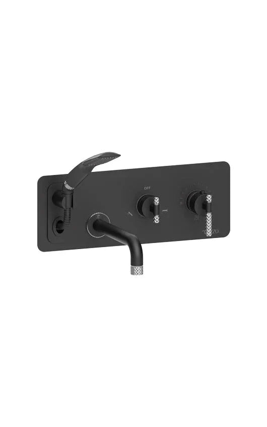 Tenzo BELLACIO-C Wall Mount Tub Filler With Retractable Hose