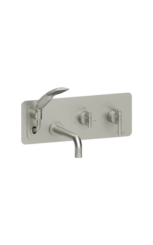 Tenzo BELLACIO-C Wall Mount Tub Filler With Retractable Hose