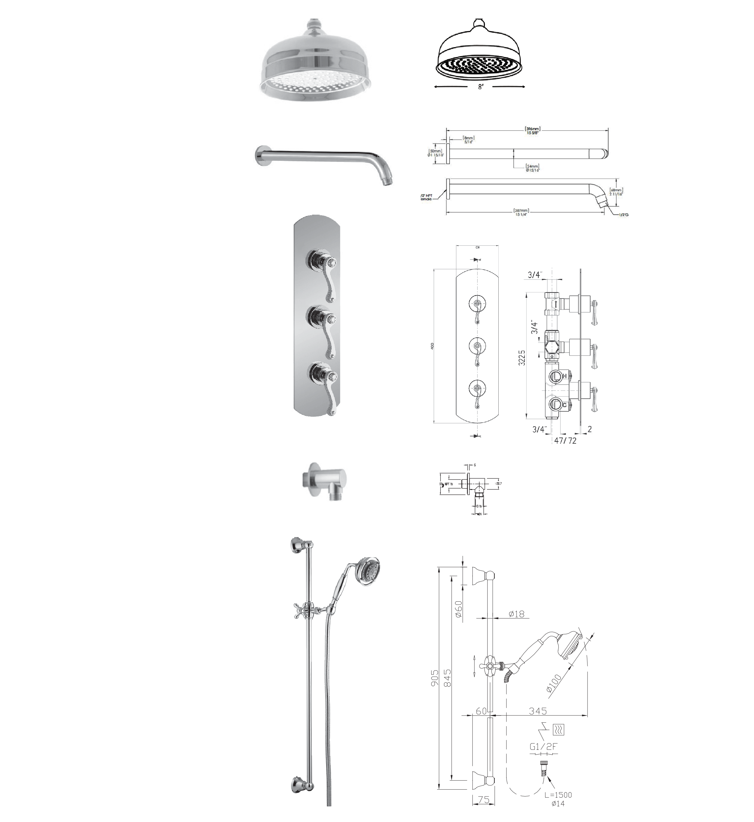 AQUADESIGN DISEGNO SYSTEMX12SF Shower System