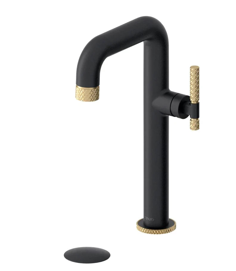 Tenzo BELLACIO-C10H Tall Single Hole Lavatory Faucet With Drain