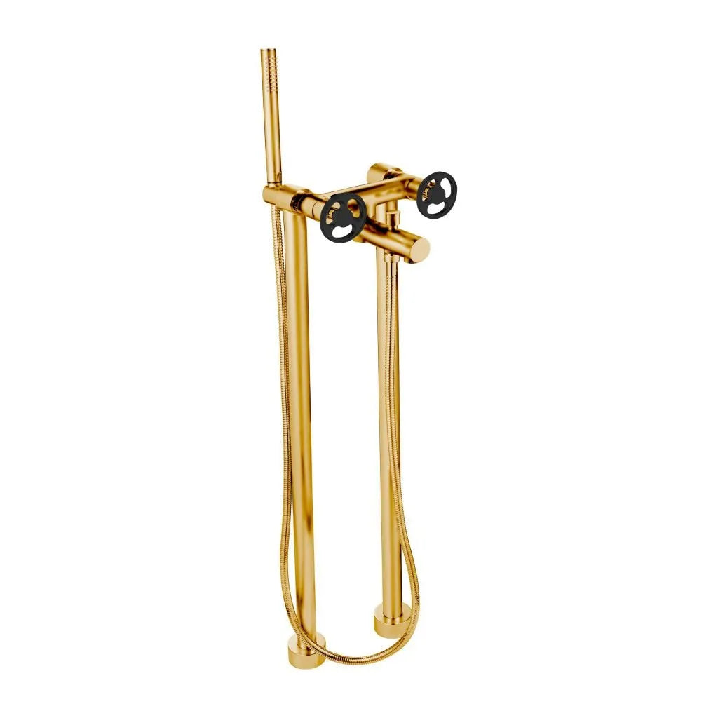 AQUADESIGN Twist Floor Mount Tub Filler