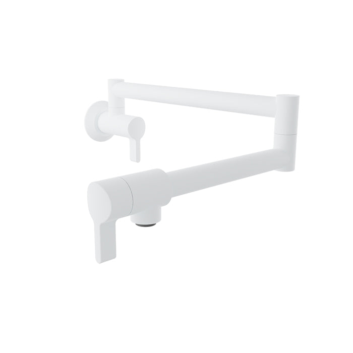 BARIL ARTE SINGLE HOLE WALL-MOUNTED POT FILLER WITH TWO HANDLES
