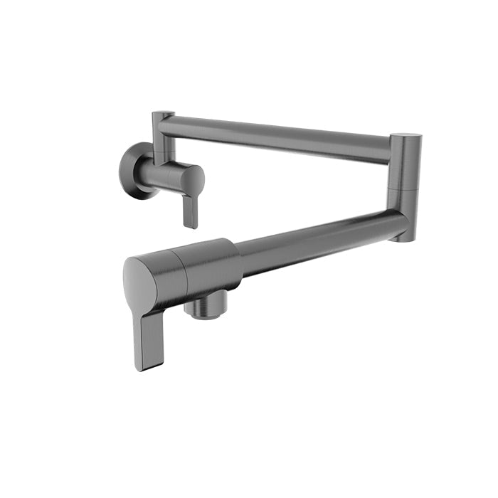 BARIL ARTE SINGLE HOLE WALL-MOUNTED POT FILLER WITH TWO HANDLES