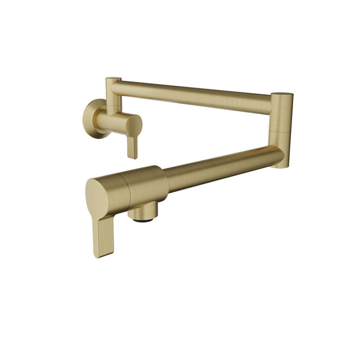 BARIL ARTE SINGLE HOLE WALL-MOUNTED POT FILLER WITH TWO HANDLES
