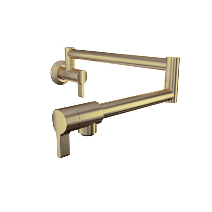BARIL ARTE SINGLE HOLE WALL-MOUNTED POT FILLER WITH TWO HANDLES