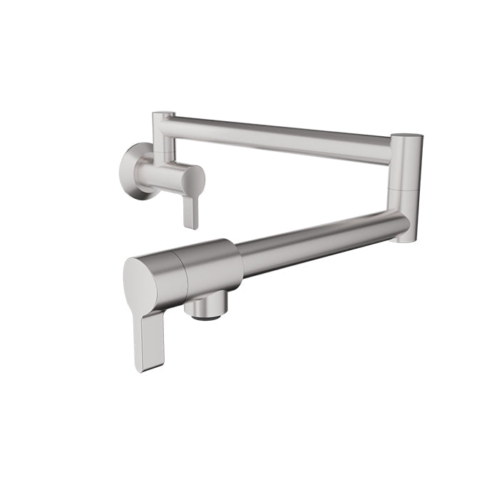 BARIL ARTE SINGLE HOLE WALL-MOUNTED POT FILLER WITH TWO HANDLES