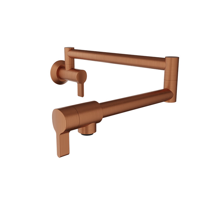 BARIL ARTE SINGLE HOLE WALL-MOUNTED POT FILLER WITH TWO HANDLES