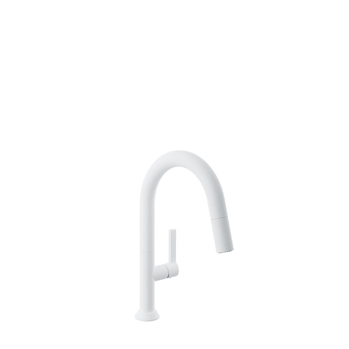 BARIL ARTE Single-hole bar / prep kitchen faucet with 2-function pull-down spray