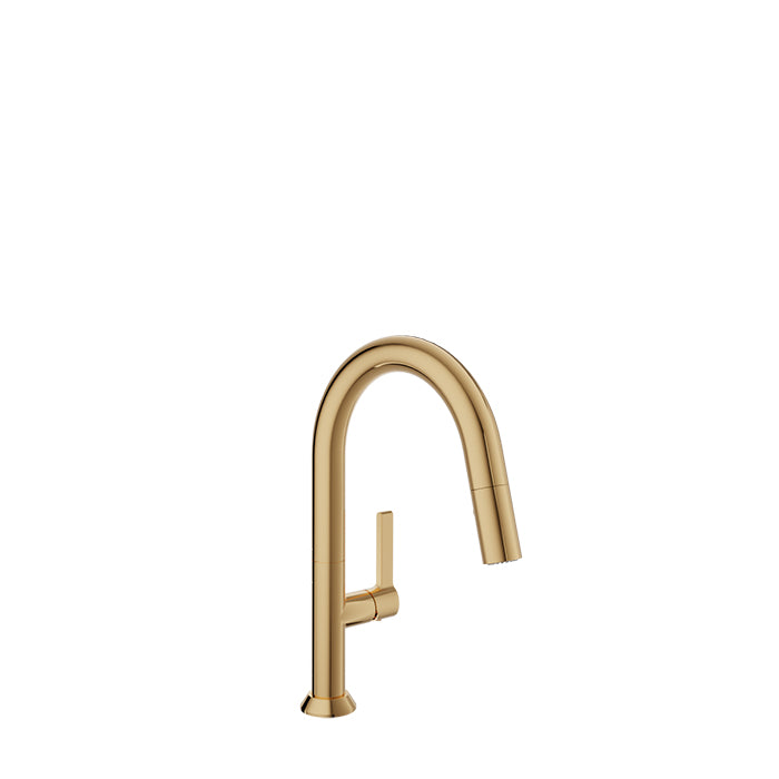 BARIL ARTE Single-hole bar / prep kitchen faucet with 2-function pull-down spray