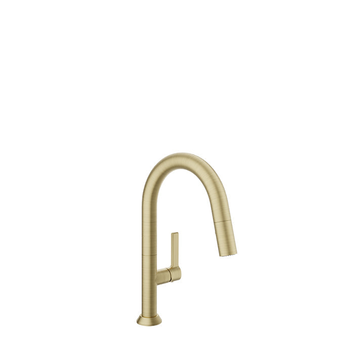 BARIL ARTE Single-hole bar / prep kitchen faucet with 2-function pull-down spray