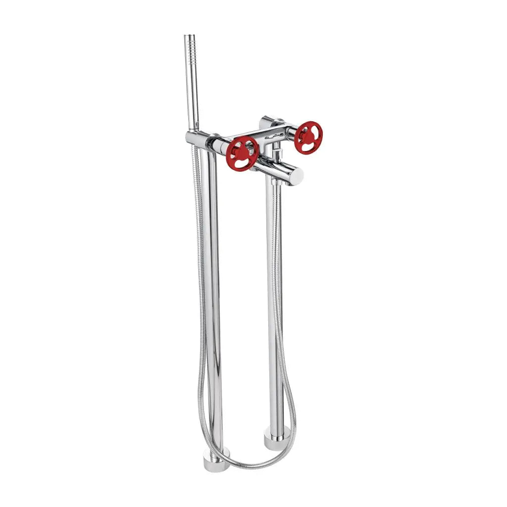 AQUADESIGN Twist Floor Mount Tub Filler