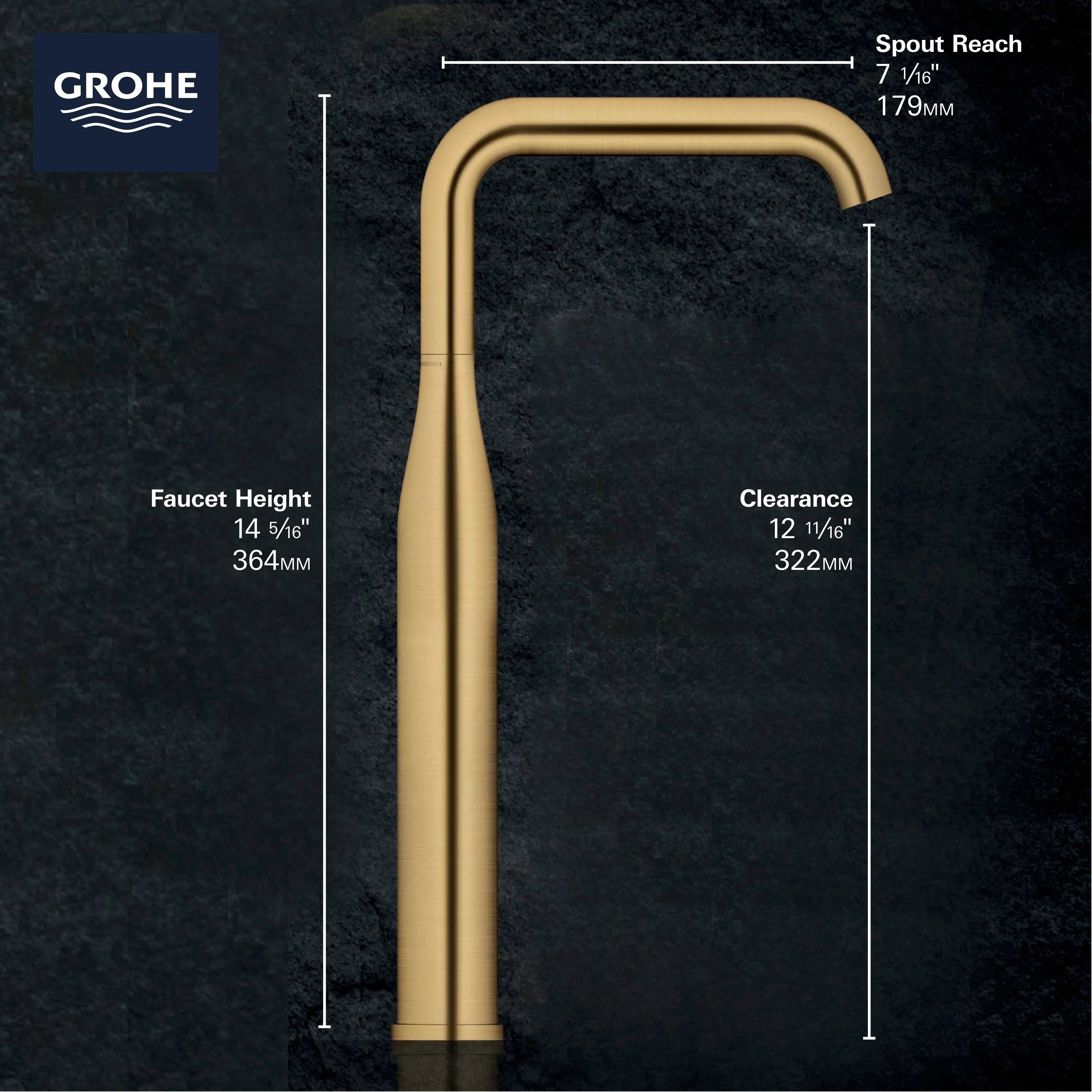 Grohe ESSENCE NEW OHM BASIN U-SP SMOOTH B. US  Brushed Cool Sunrise 23538GNA - Plumbing Market
