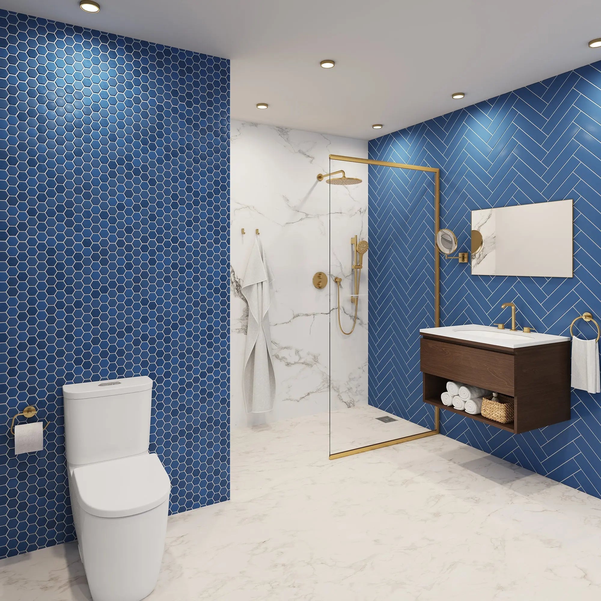 Grohe RAINSHOWER THM SHOWER SYSTEM CA  Brushed Cool Sunrise 103066GN00 - Plumbing Market