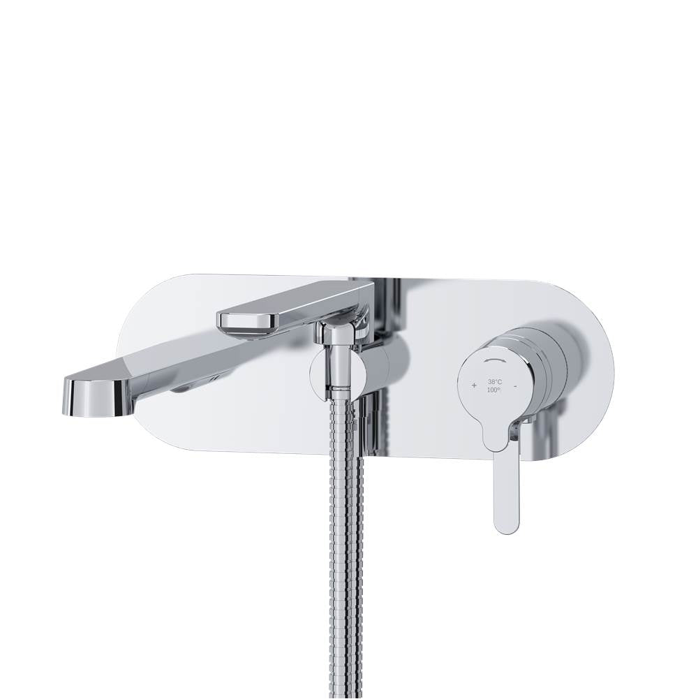 Riobel Nibi Wall-mount Type T/P  coaxial tub filler with hand shower