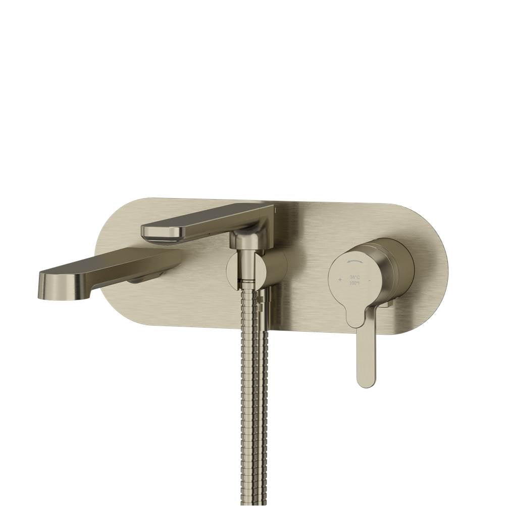Riobel Nibi Wall-mount Type T/P  coaxial tub filler with hand shower