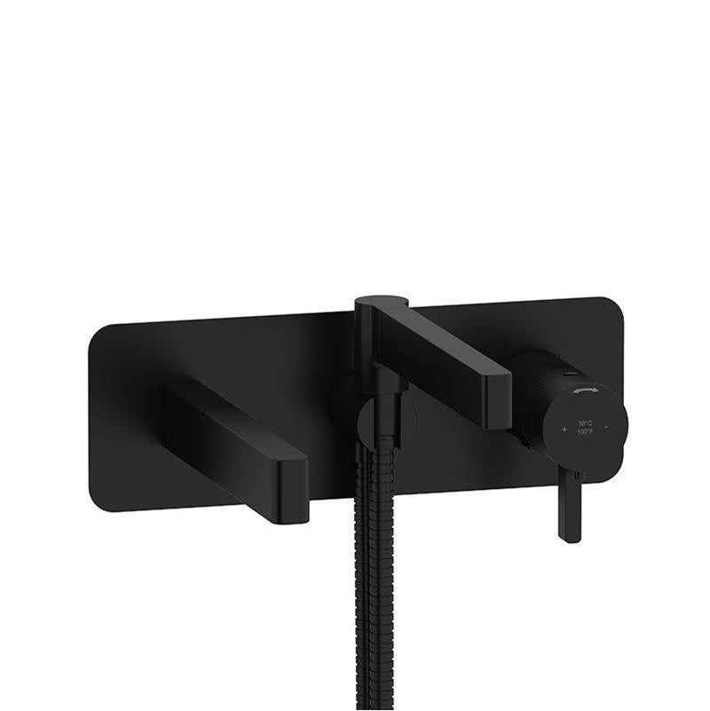 Riobel paradox  Wall-mount Type T/P coaxial tub filler with hand shower