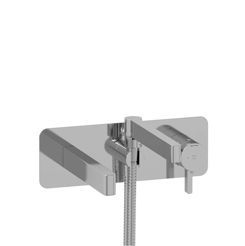 Riobel paradox  Wall-mount Type T/P coaxial tub filler with hand shower
