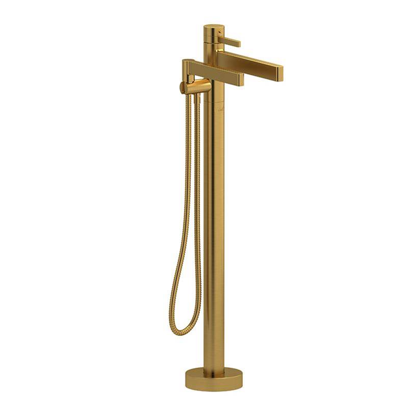 Riobel paradox 2-way Type T coaxial floor-mount tub filler with hand shower