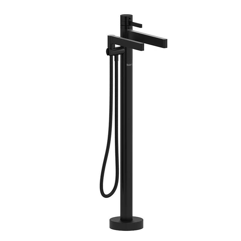 Riobel paradox 2-way Type T coaxial floor-mount tub filler with hand shower