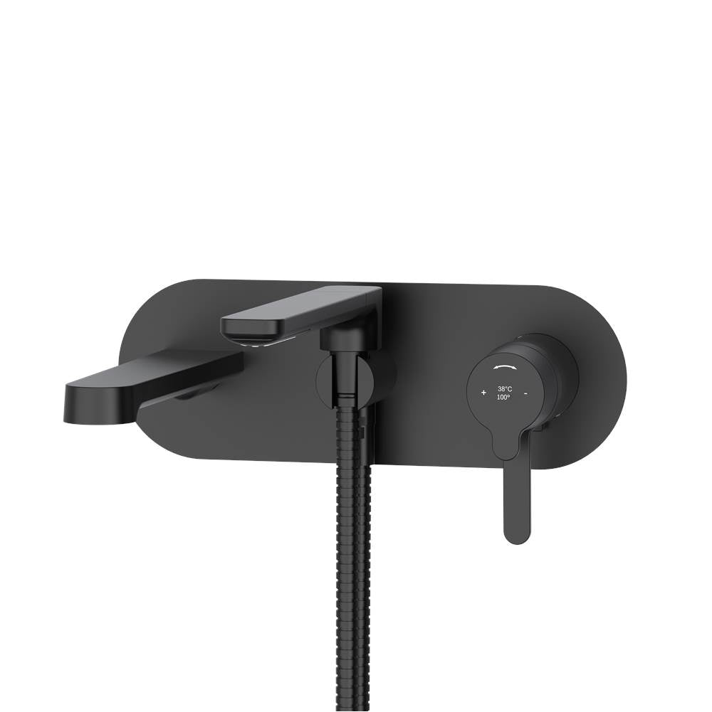 Riobel Nibi Wall-mount Type T/P  coaxial tub filler with hand shower