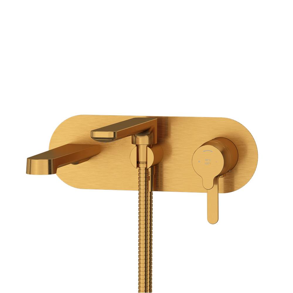 Riobel Nibi Wall-mount Type T/P  coaxial tub filler with hand shower