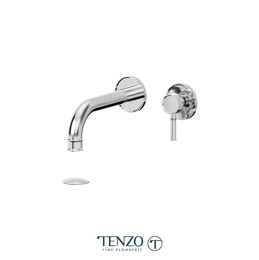Tenzo Wall Mount Lavatory Faucet Alyss With (Overflow) Drain