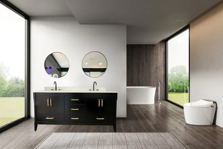 Essence 60 inch  Floor Mount Double Sink Vanity
