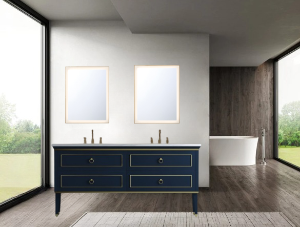 Star 72 inch Floor Mount Double Sink Vanity