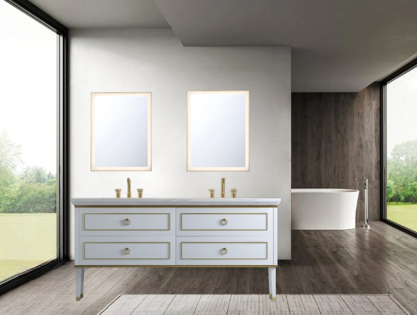 Star 72 inch Floor Mount Double Sink Vanity