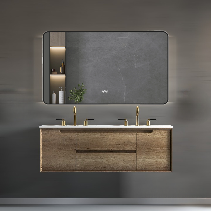 M4 60 In Wall Mount Double Sink Vanity