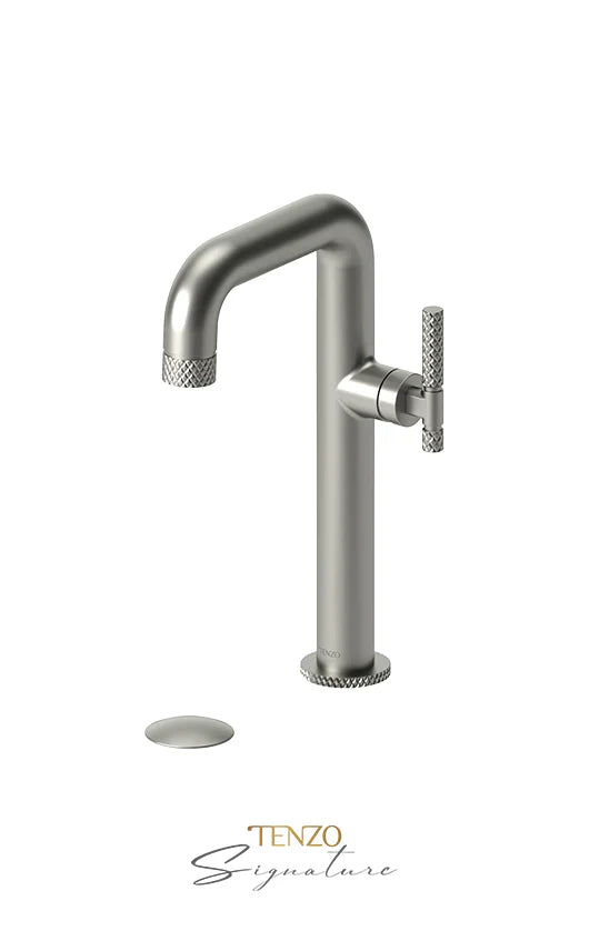 Tenzo BELLACIO-C10H Tall Single Hole Lavatory Faucet With Drain