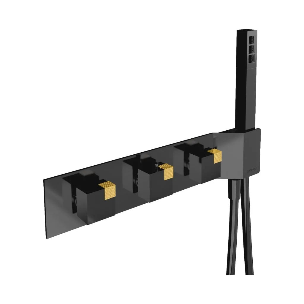 AQUADESIGN OCUBE SHOWER VALVE WITH HAND SHOWER AND 16" RAIN HEAD