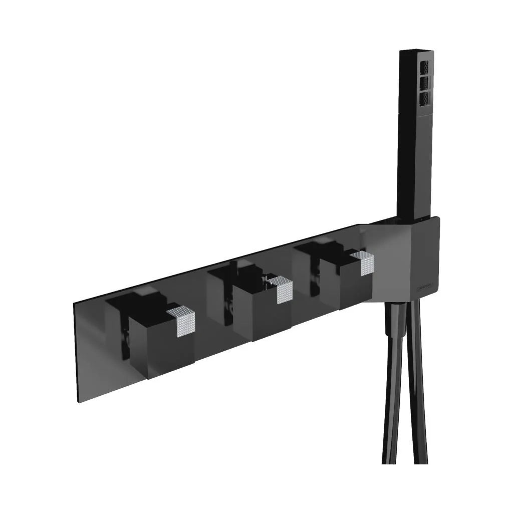 AQUADESIGN OCUBE SHOWER VALVE WITH HAND SHOWER AND 16" RAIN HEAD