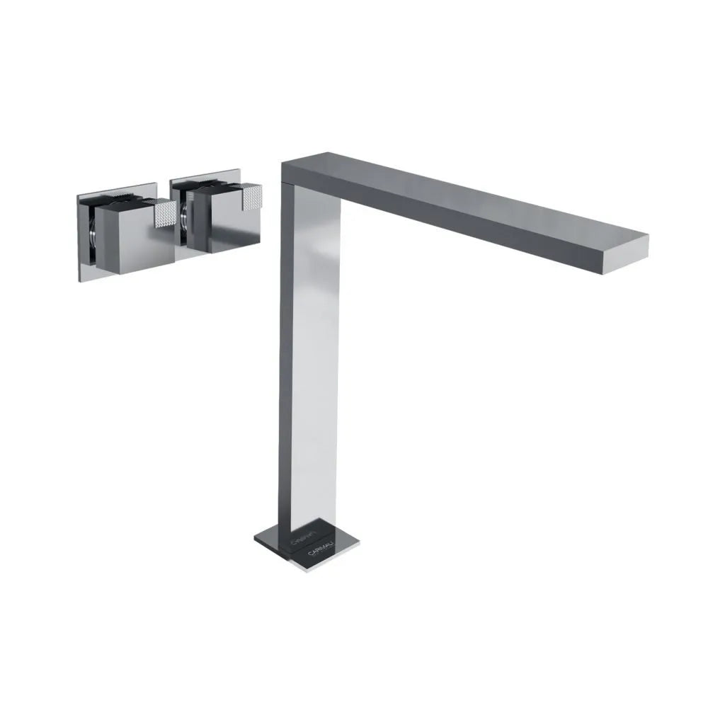 NEW R AQUADESIGN OCUBE WALL-MOUNTED HIGH CONTROLS LAV FAUCET