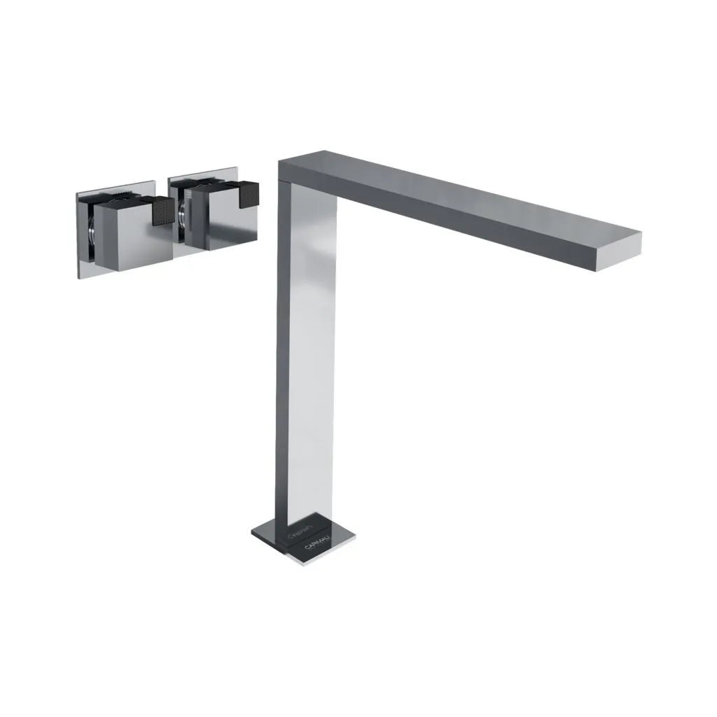 NEW R AQUADESIGN OCUBE WALL-MOUNTED HIGH CONTROLS LAV FAUCET