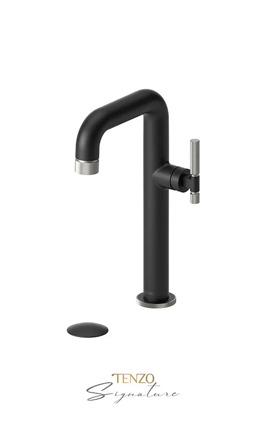 Tenzo BELLACIO-F10H Tall Single Hole Lavatory Faucet With Drain