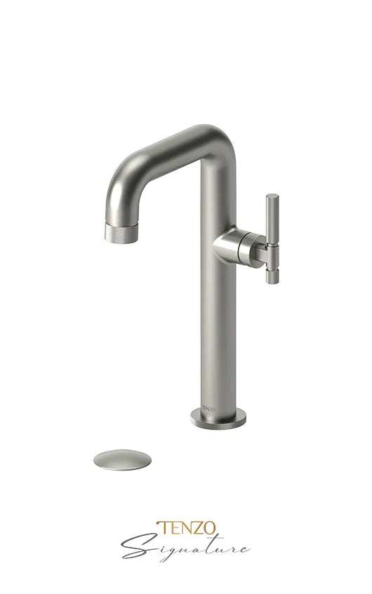 Tenzo BELLACIO-F10H Tall Single Hole Lavatory Faucet With Drain