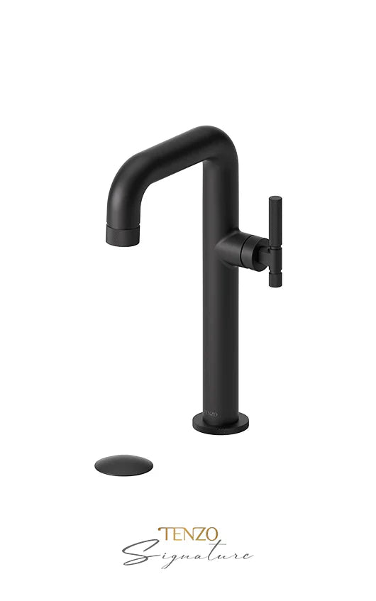 Tenzo BELLACIO-F10H Tall Single Hole Lavatory Faucet With Drain