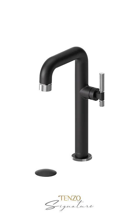 Tenzo BELLACIO-F10H Tall Single Hole Lavatory Faucet With Drain