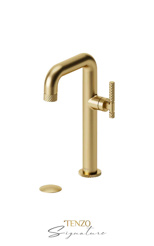 Tenzo BELLACIO-C10H Tall Single Hole Lavatory Faucet With Drain