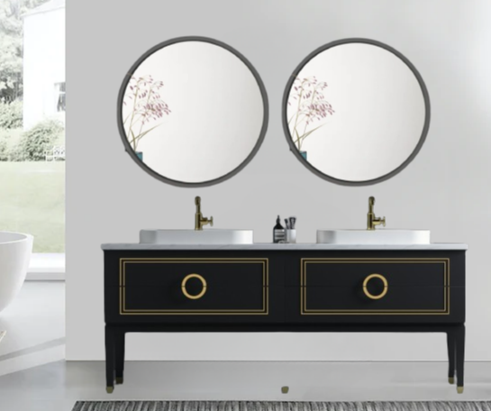Sarah 72 inch Floor Mount Double Vessel Sink Vanity