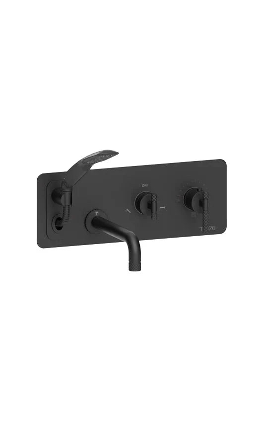 Tenzo BELLACIO-C Wall Mount Tub Filler With Retractable Hose