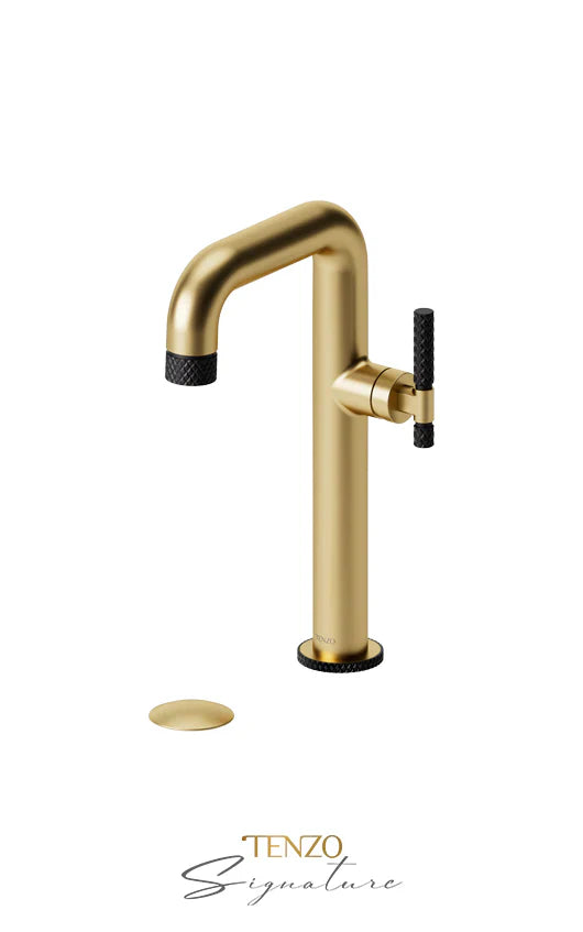 Tenzo BELLACIO-C10H Tall Single Hole Lavatory Faucet With Drain