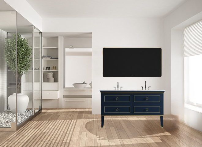 Star 60 inch  Floor Mount Double Sink Vanity