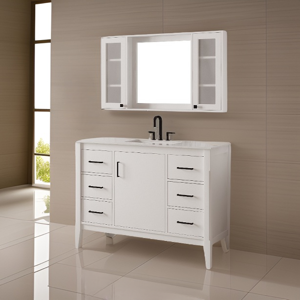 Essence 42 inch  Floor Mount Single Sink Vanity with Left Hand Drawers