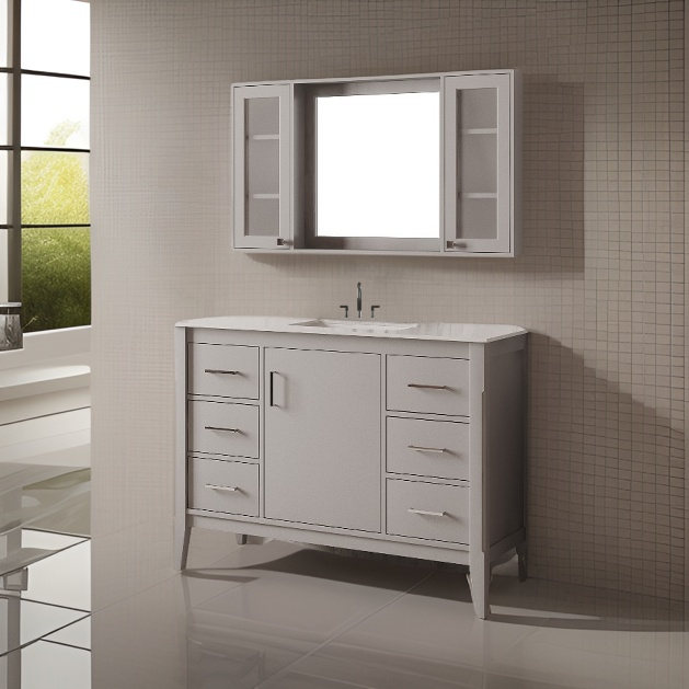 Essence 42 inch  Floor Mount Single Sink Vanity with Left Hand Drawers