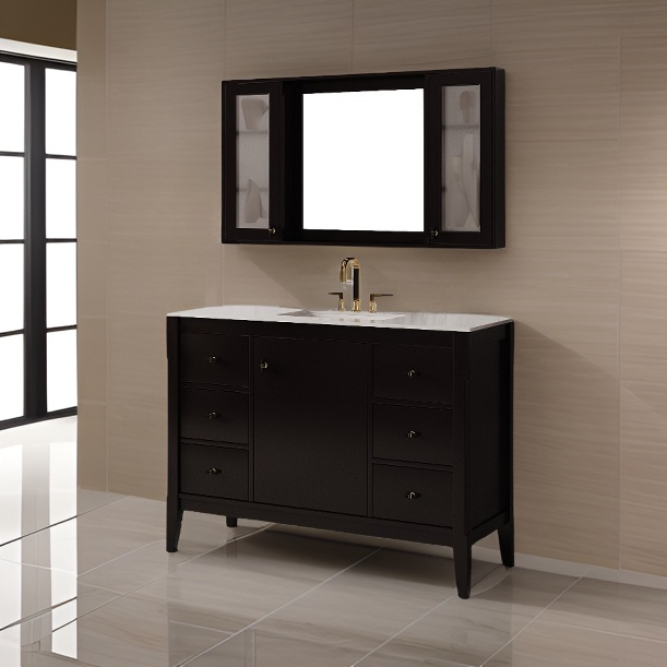 Essence 42 inch  Floor Mount Single Sink Vanity with Left Hand Drawers