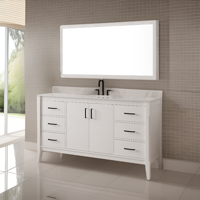 Essence 60 inch  Floor Mount Single Sink Vanity