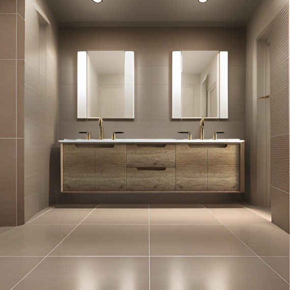 M4 72 In Wall Mount Double Sink Vanity